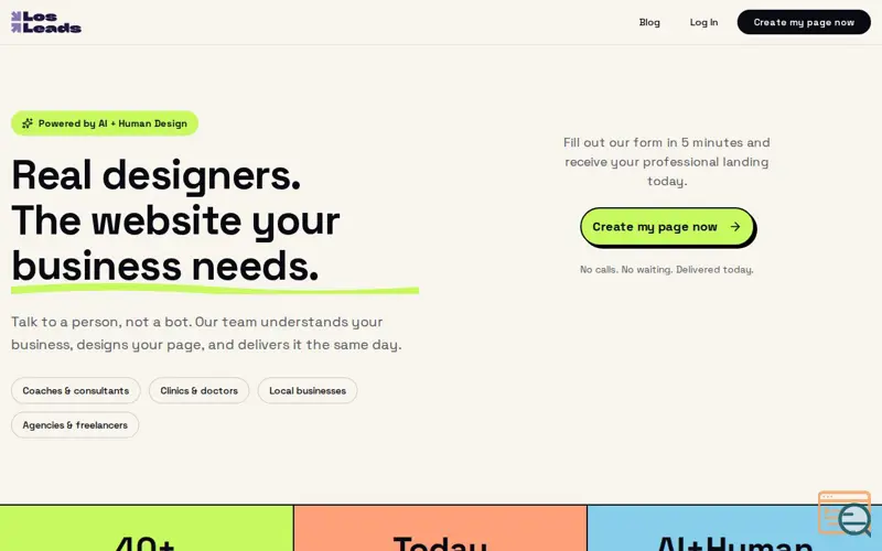 Screenshot of LosLeads