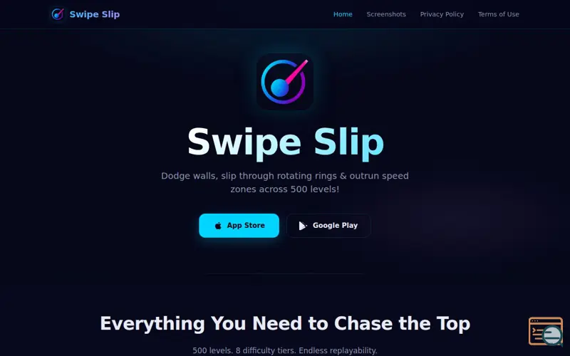 Screenshot of Swipe Slip — Tunnel Runner Game, 500 lvl