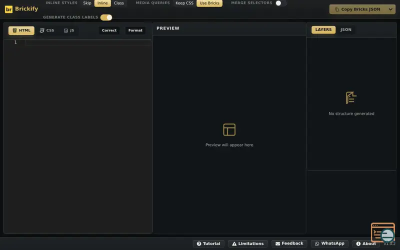 Screenshot of Brickify