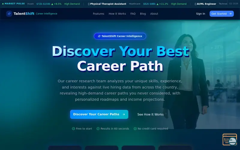 Screenshot of TalentShift Career Intelligence