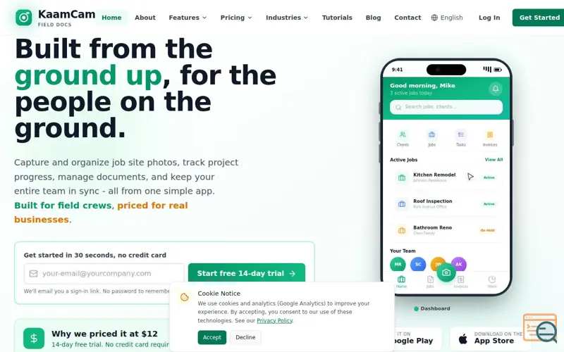 Screenshot of KaamCam