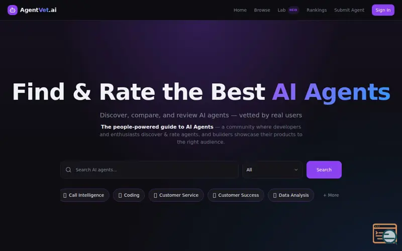 Screenshot of AgentVet.ai