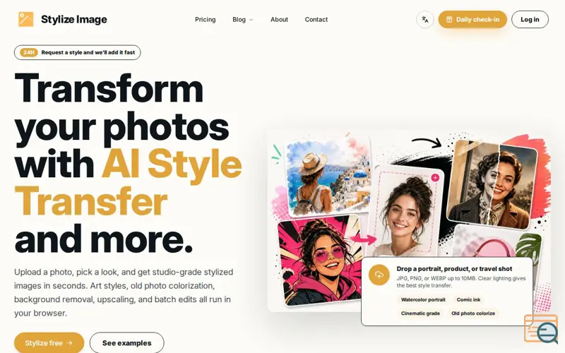 Screenshot of Stylize Image