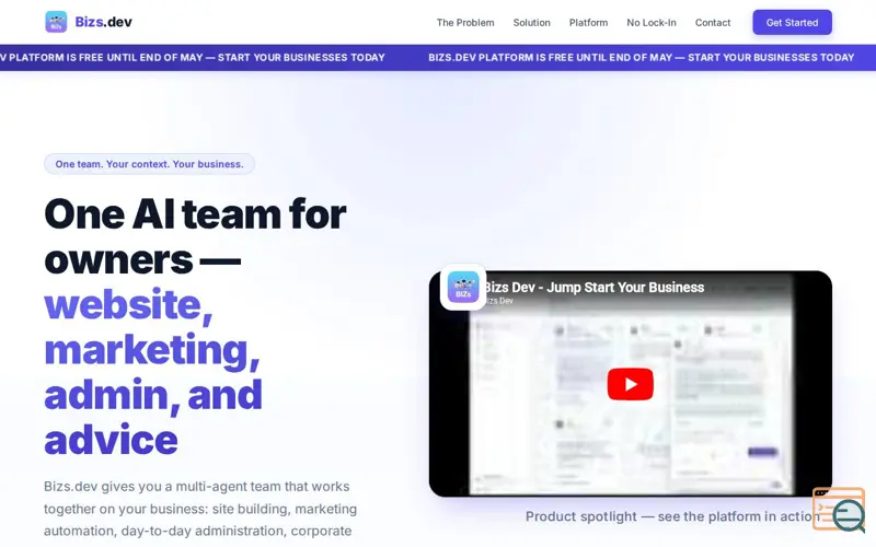 Screenshot of Bizs.dev