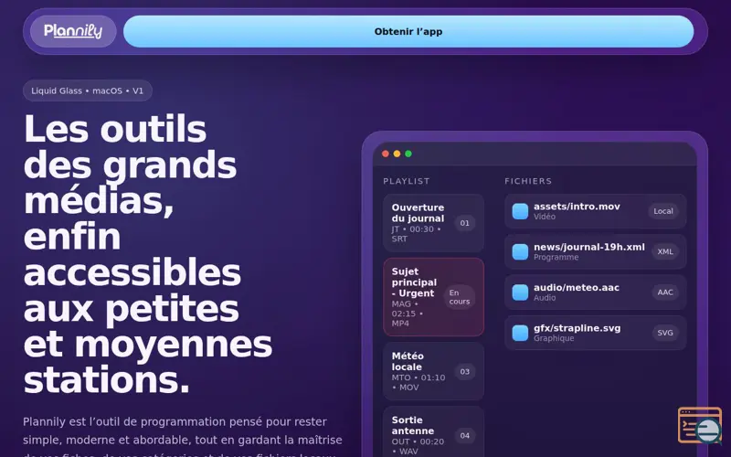 Screenshot of Plannily
