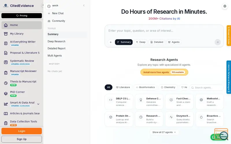 Screenshot of CitedEvidence, a launch using Canva