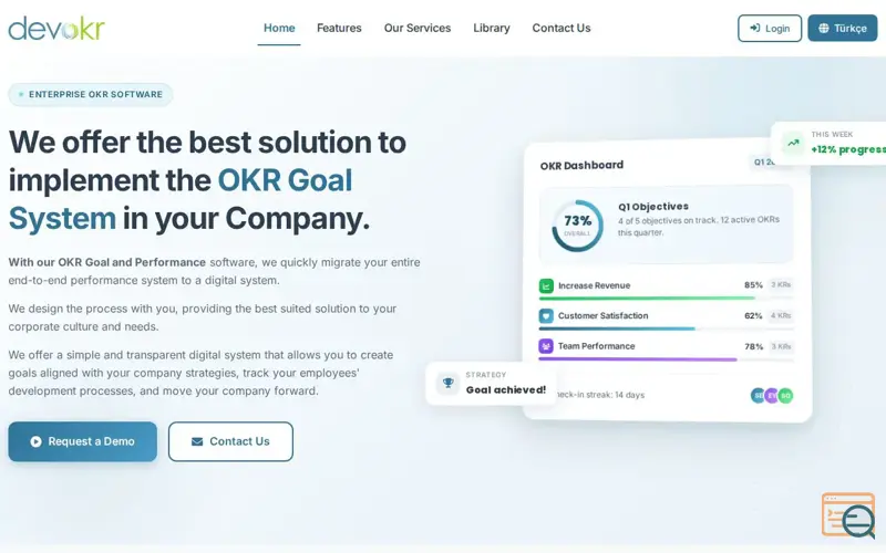 Screenshot of Devokr, a launch using OwlCarousel