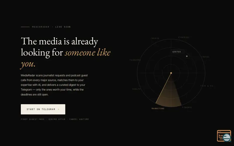 Screenshot of MediaRadar