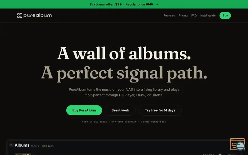 Screenshot of PureAlbum