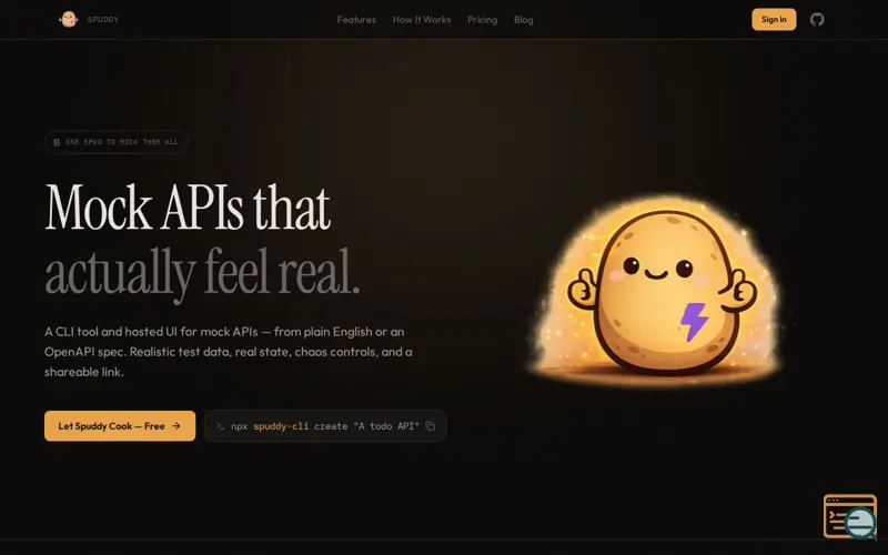 Screenshot of Spuddy.sh