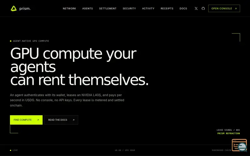 Screenshot of Prism Network