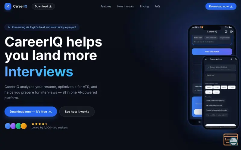 Screenshot of CareerIQ