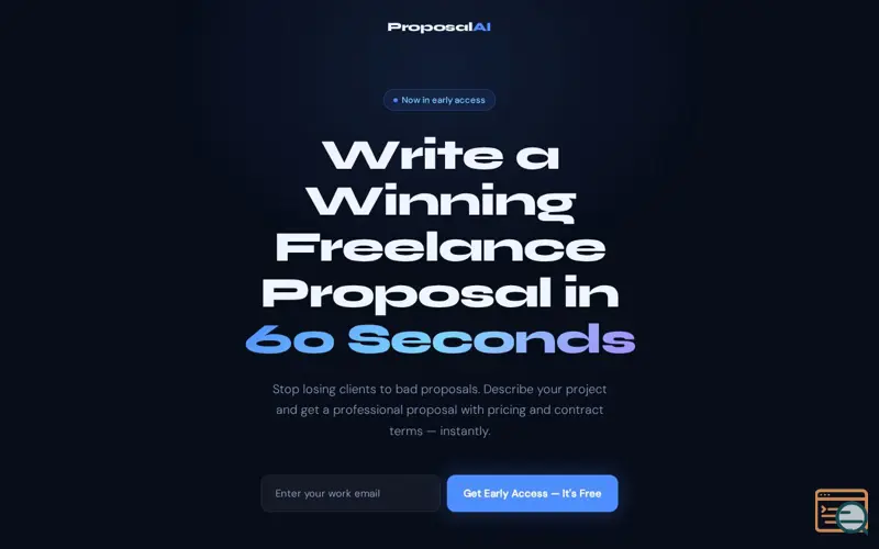Screenshot of ProposalAI