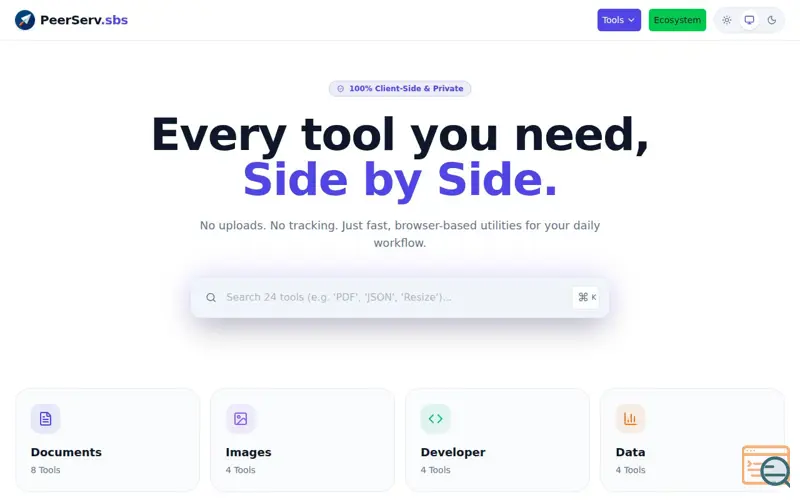 Screenshot of PeerServ.sbs