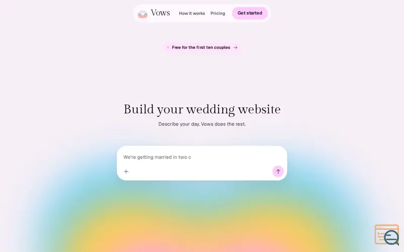 Screenshot of Vows