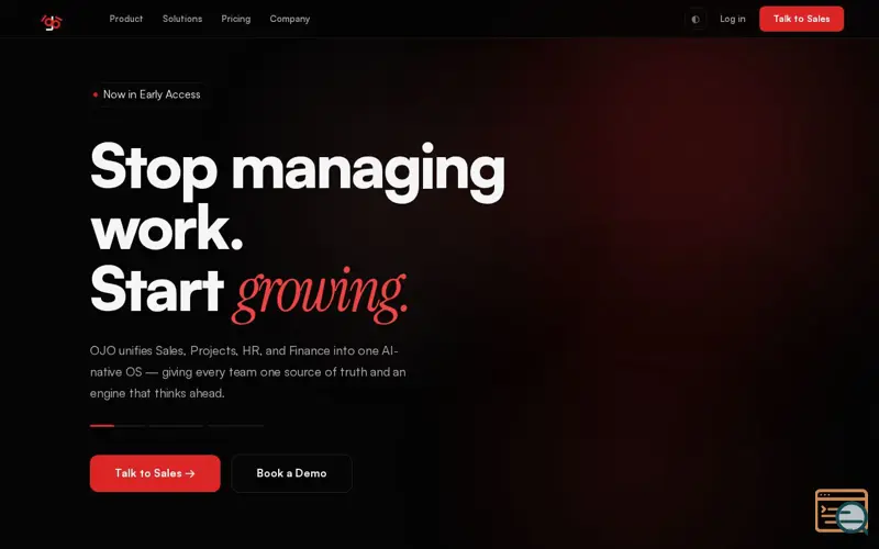 Screenshot of OJO AI PRIVATE LIMITED