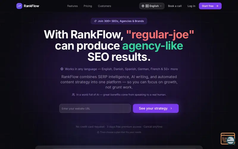 Screenshot of RankFlow
