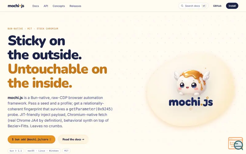 Screenshot of Mochijs