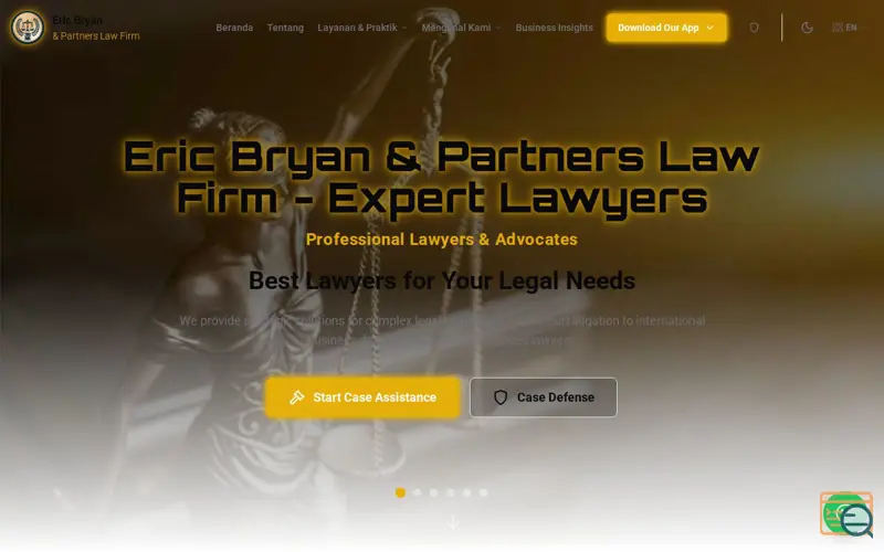 Screenshot of Law Firm Eric Bryan & Partners