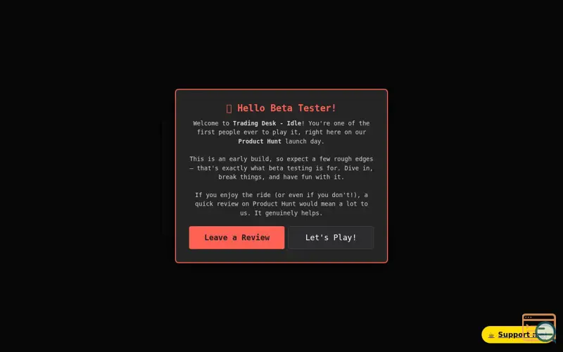 Screenshot of Trading Desk IDLE