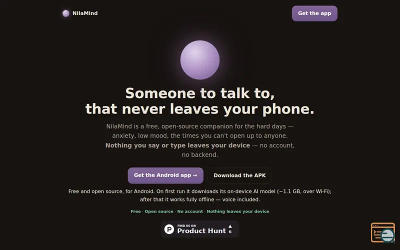 Screenshot of NilaMind