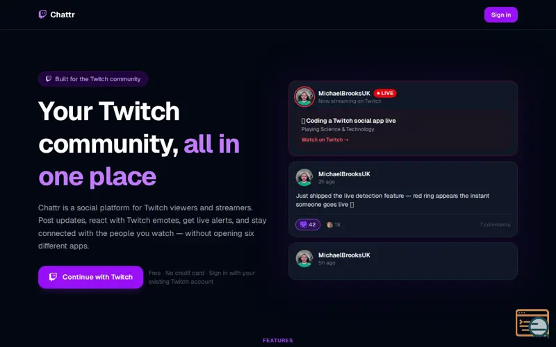 Screenshot of Chattr
