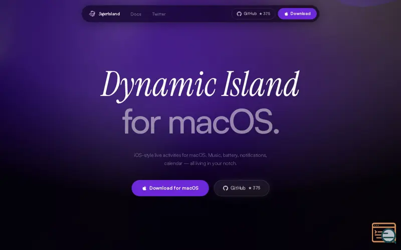 Screenshot of SuperIsland