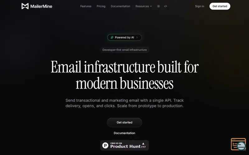 Screenshot of MailerMine