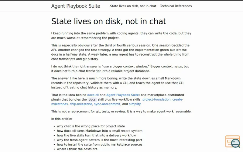 Screenshot of docs-cli