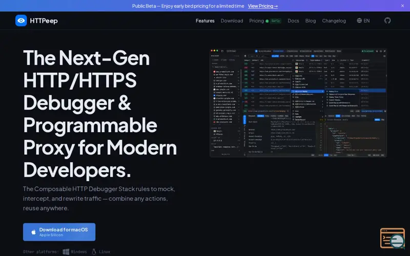 Screenshot of HTTPeep