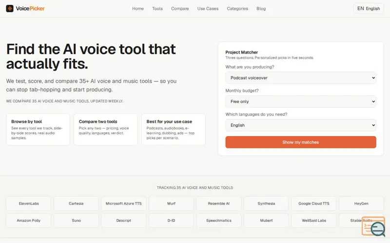 Screenshot of VoicePicker
