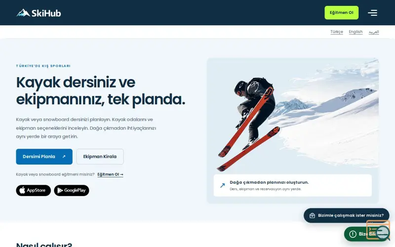 Screenshot of SkiHub, a launch using ATS Yazılım