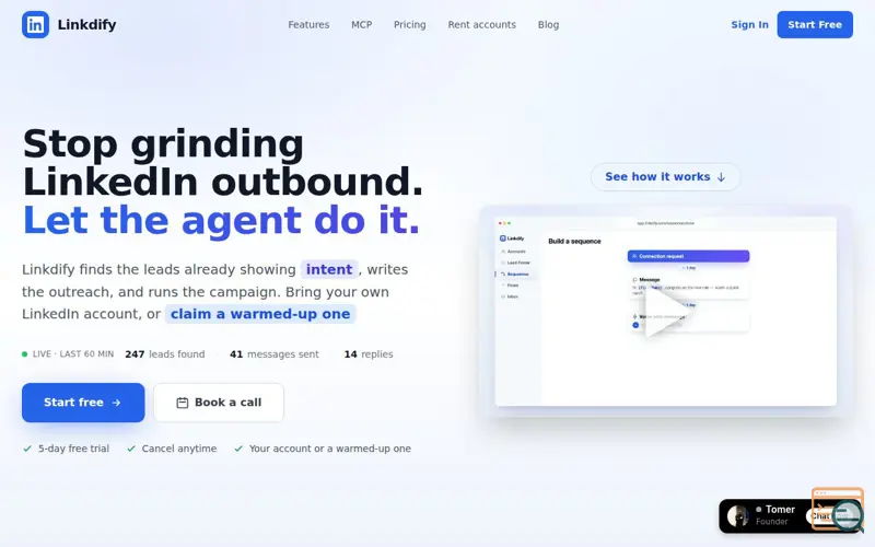 Screenshot of Linkdify