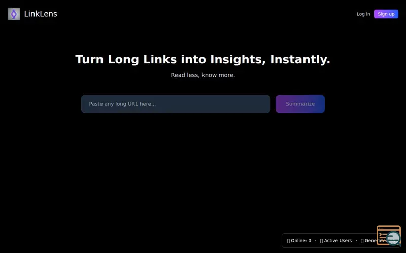 Screenshot of LinkLens
