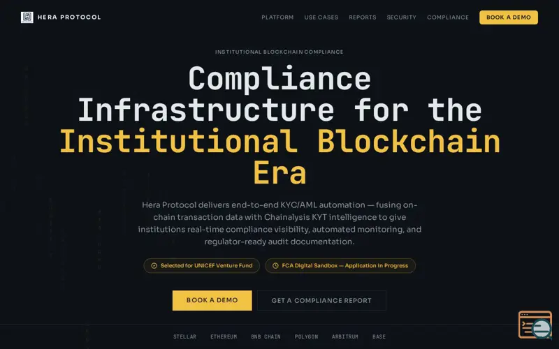 Screenshot of Hera Protocol 
