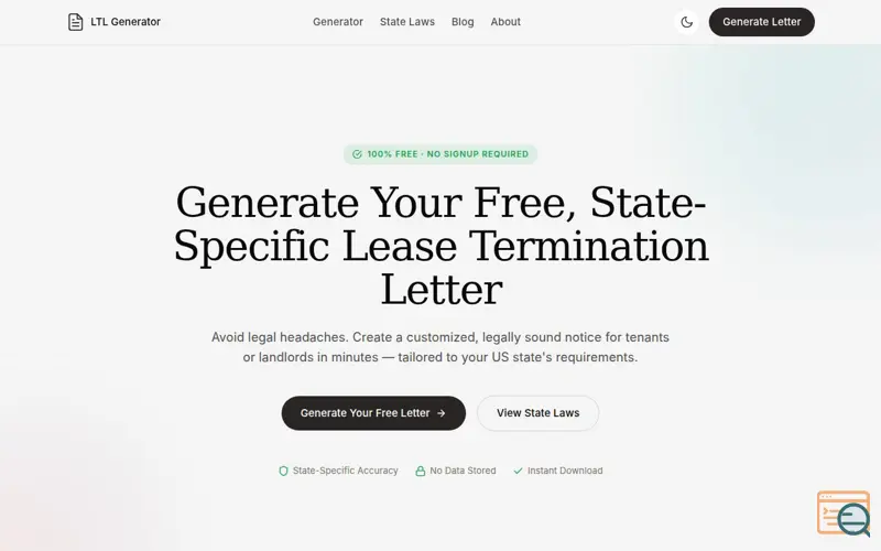 Screenshot of LeaseTerminationLetter