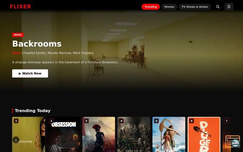 Screenshot of Flixer