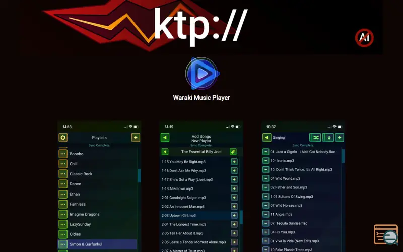 Screenshot of Waraki Music Player