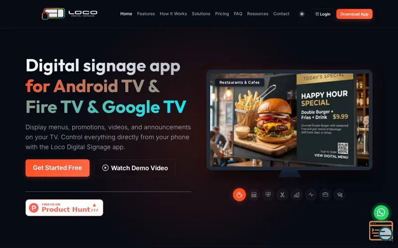 Screenshot of Loco Digital Signage