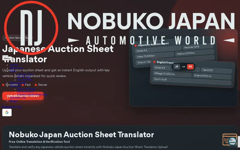 Screenshot of Japanese Auction Sheet Translator, a launch using Relate CRM