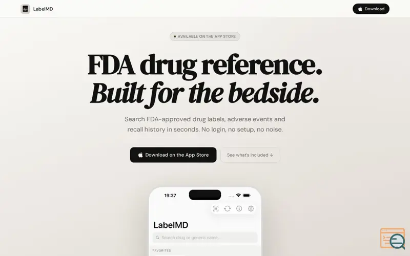 Screenshot of LabelMD — FDA Drug Labels Reference