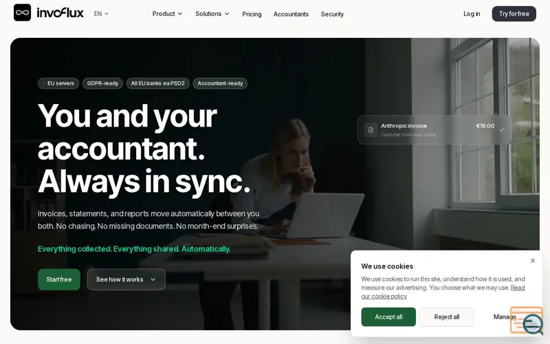 Screenshot of Invoflux