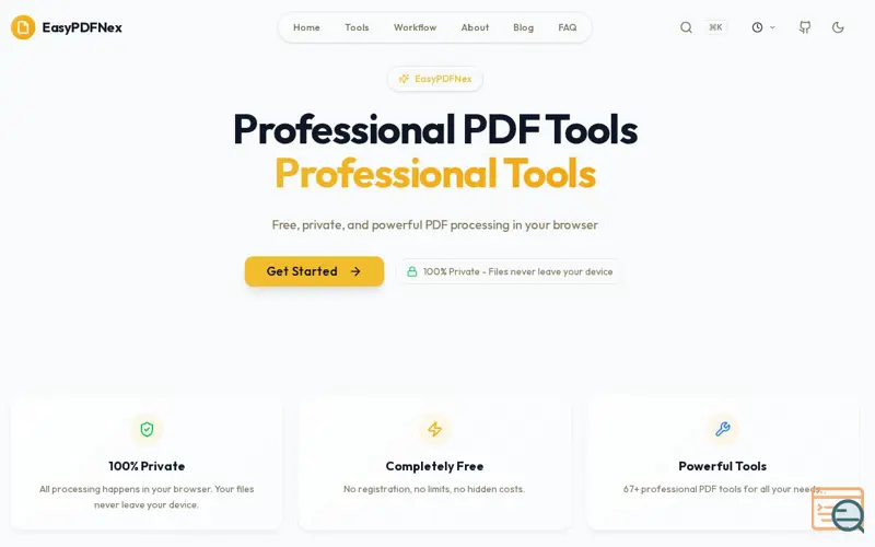Screenshot of EasyPDFNex - Professional PDF Tools