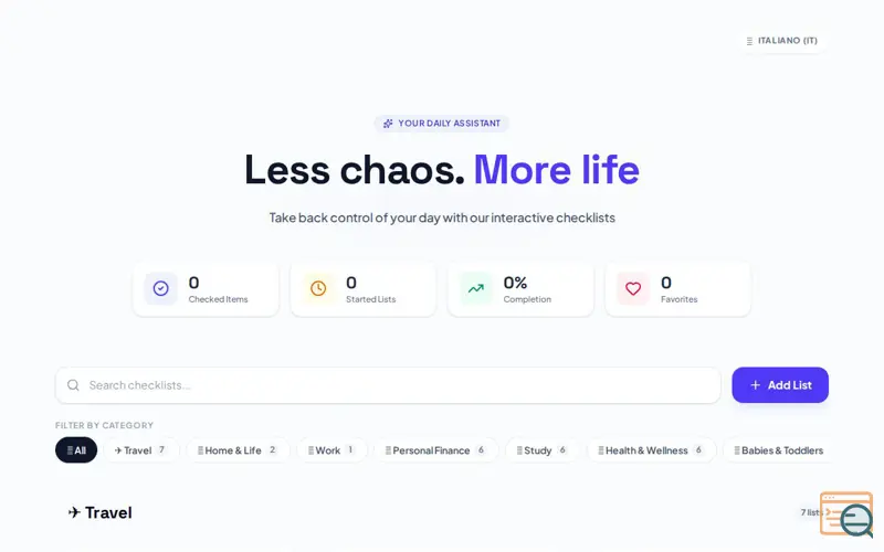 Screenshot of SpuntaFacile