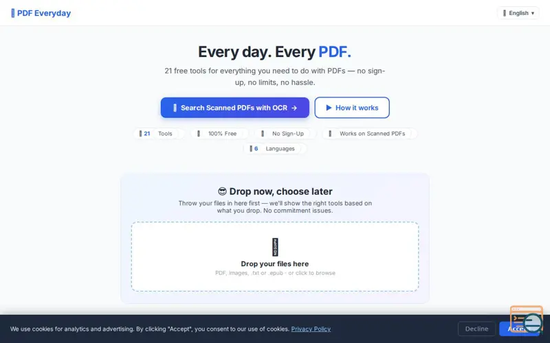 Screenshot of PDF Everyday