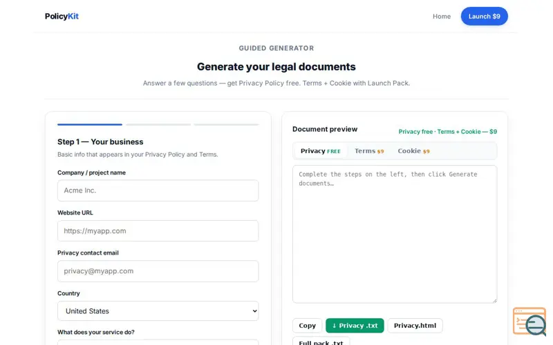 Screenshot of PolicyKit