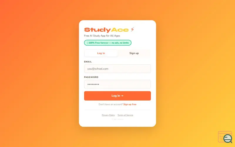 Screenshot of Study ace