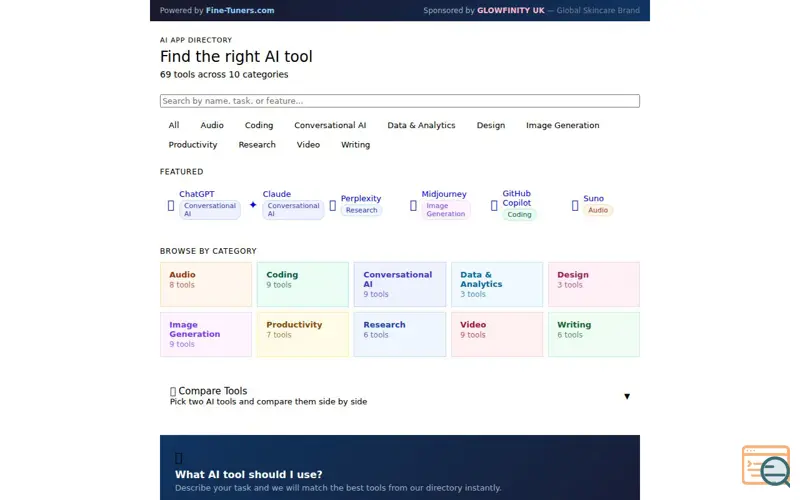 Screenshot of AI App Directory
