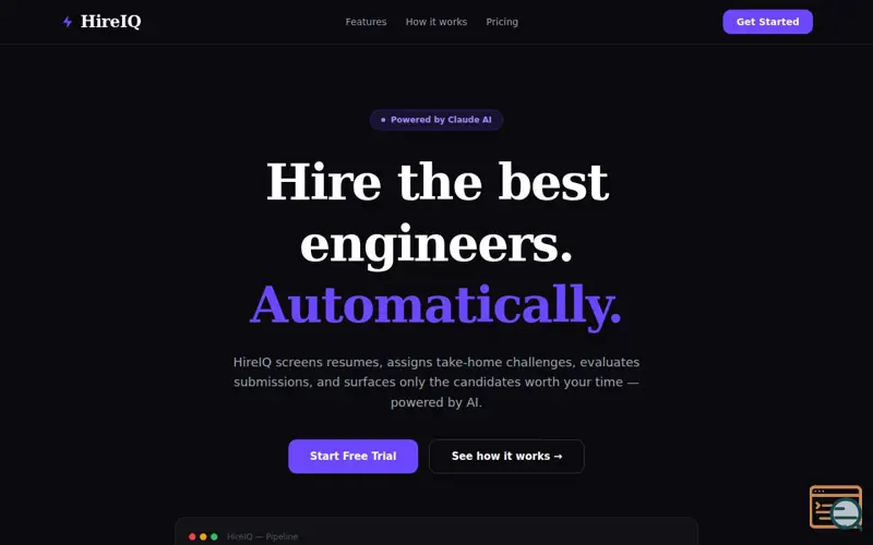 Screenshot of HireIQ