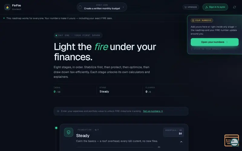 Screenshot of FinFire